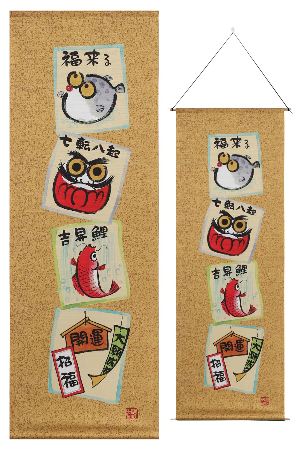 Amazon.co.jp: 掛け軸 床の間用 掛軸 (幅42×高120) 画鋲付き